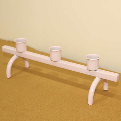 Premium Build  Baby Pink Shade Candle Holder | 11 x 3 x 3 inches