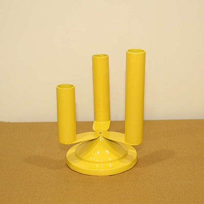 Unique Design Yellow Shade Candle Holder | 5 x 7 inches