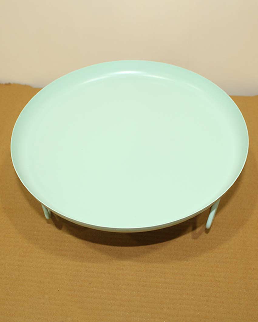 Elegant Round Design Green Shade Serving Tray | 10 x 4 inches