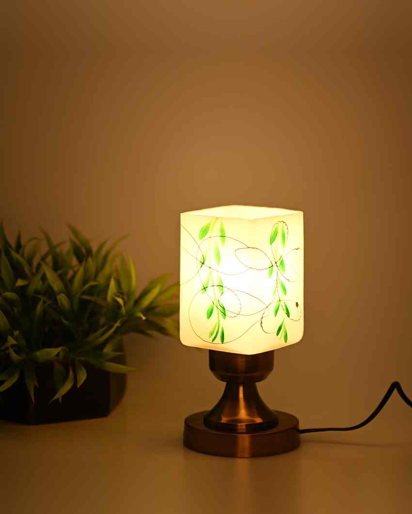 Orchid Designer LED Compatible Table Lamp With Glass Shade | 4 x 9 inches