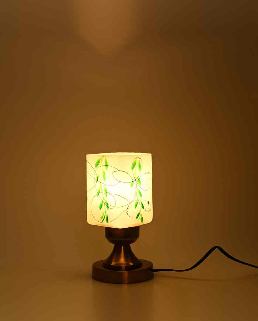 Orchid Designer LED Compatible Table Lamp With Glass Shade | 4 x 9 inches