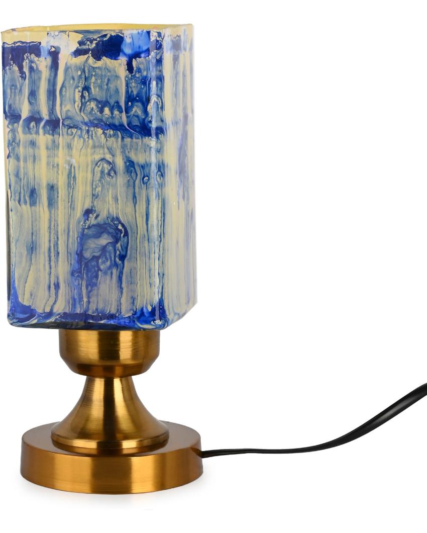 Peony Designer LED Compatible Table Lamp With Glass Shade | 4 x 10 inches