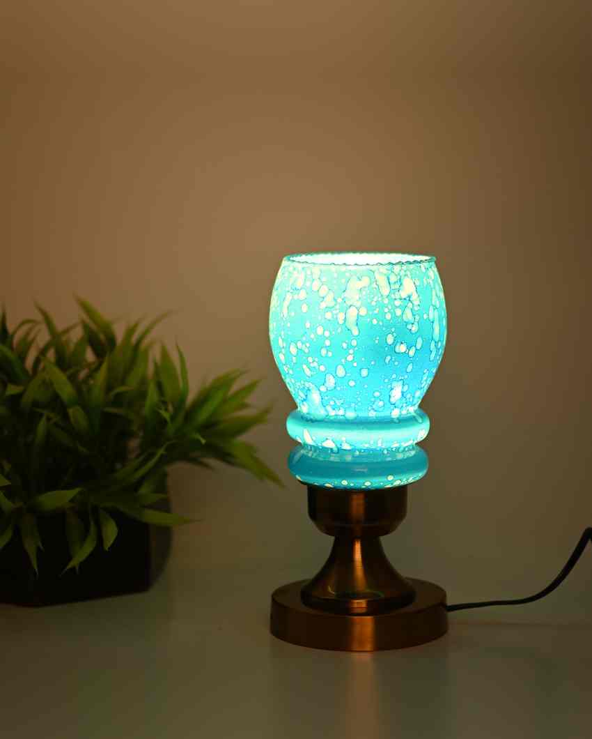 Carnation Designer LED Compatible Table Lamp With Glass Shade | 4 x 10 inches