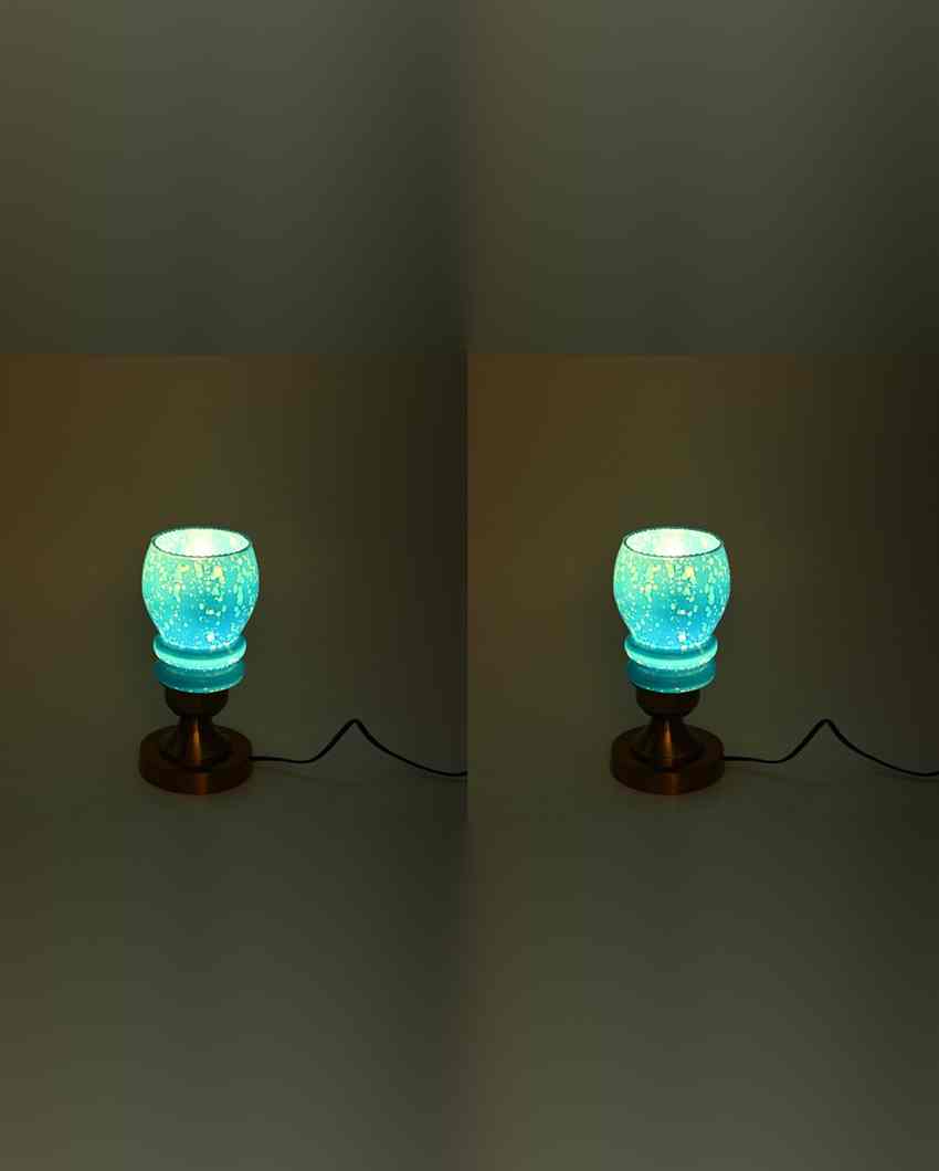 Carnation Designer LED Compatible Table Lamp With Glass Shade | 4 x 10 inches