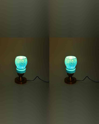 Carnation Designer LED Compatible Table Lamp With Glass Shade | 4 x 10 inches