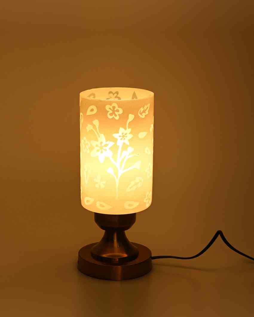 Azaleas Designer LED Compatible Table Lamp With Glass Shade | 4 x 11 inches