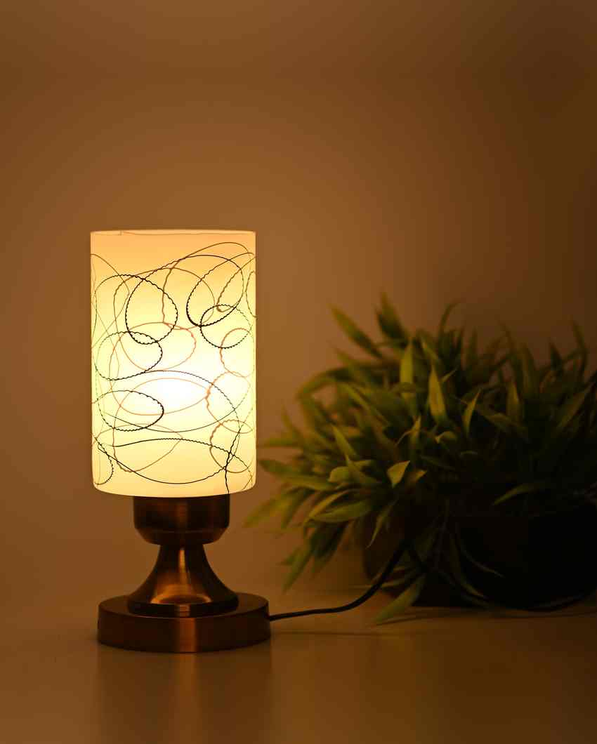 Snapdragon Designer LED Compatible Table Lamp With Glass Shade | 4 x 11 inches