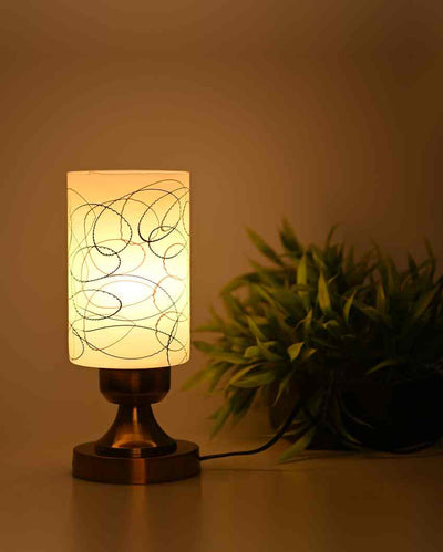 Snapdragon Designer LED Compatible Table Lamp With Glass Shade | 4 x 11 inches