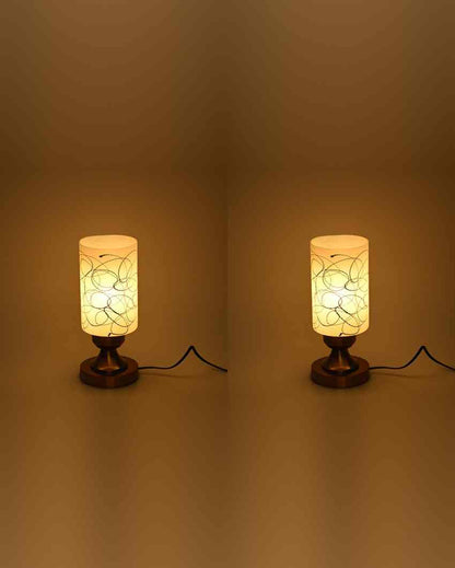 Snapdragon Designer LED Compatible Table Lamp With Glass Shade | 4 x 11 inches