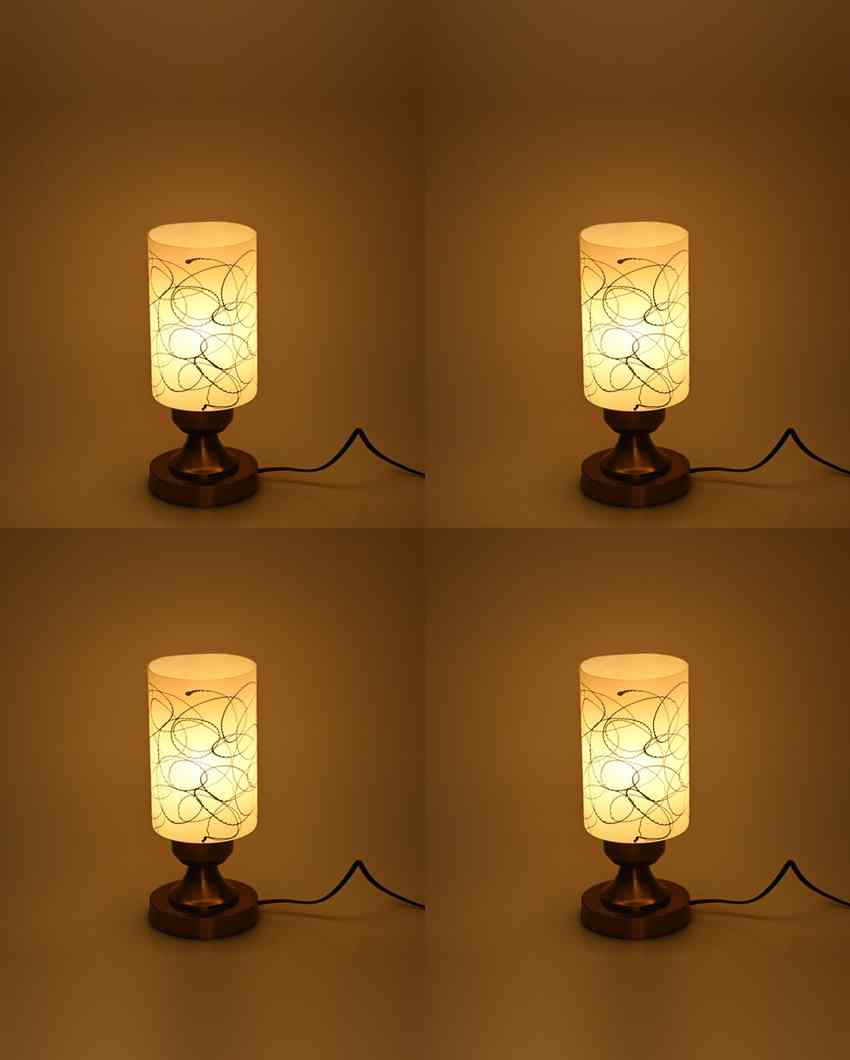 Snapdragon Designer LED Compatible Table Lamp With Glass Shade | 4 x 11 inches