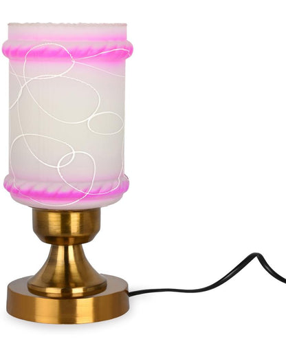 Gardeniya Designer LED Compatible Table Lamp With Glass Shade | 4 x 11 inches