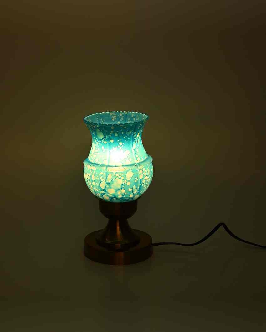 Orquídea Designer LED Compatible Table Lamp With Glass Shade | 4 x 10 inches