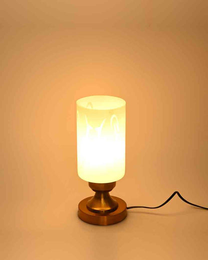 Caléndula Designer LED Compatible Table Lamp With Glass Shade | 4 x 11 inches