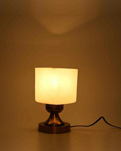 Clavel Designer LED Compatible Table Lamp With Glass Shade | 4 x 9 inches