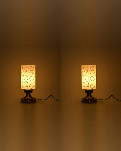 Hortensiana Designer LED Compatible Table Lamp With Glass Shade | 4 x 11 inches