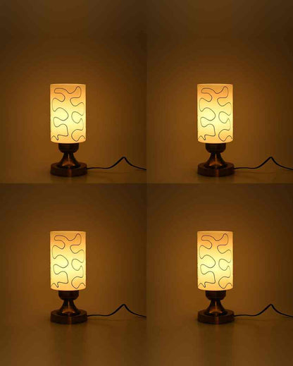 Hortensiana Designer LED Compatible Table Lamp With Glass Shade | 4 x 11 inches