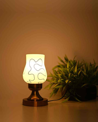 Garden Designer LED Compatible Table Lamp With Glass Shade | 4 x 10 inches