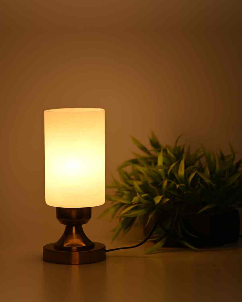 Tulipano Designer LED Compatible Table Lamp With Glass Shade | 4 x 10 inches