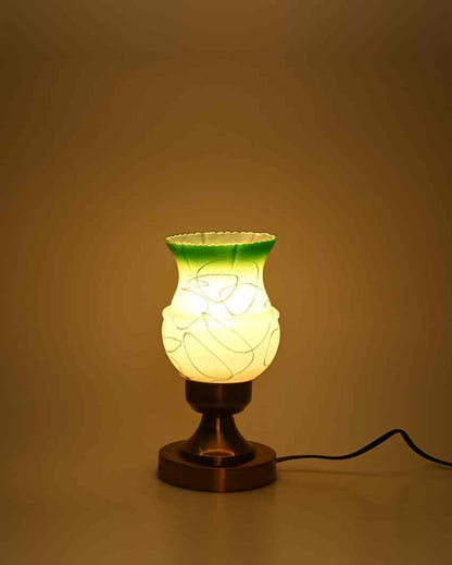 Margherita Designer LED Compatible Table Lamp With Glass Shade | 4 x 10 inches