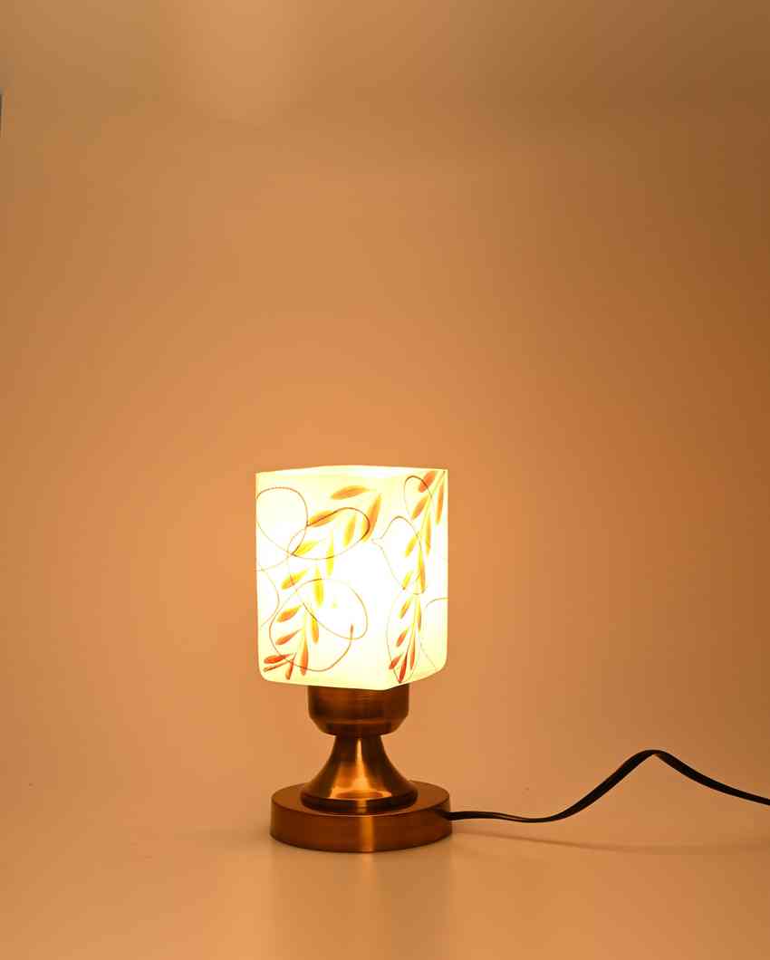 Orchidea Designer LED Compatible Table Lamp With Glass Shade | 4 x 9 inches