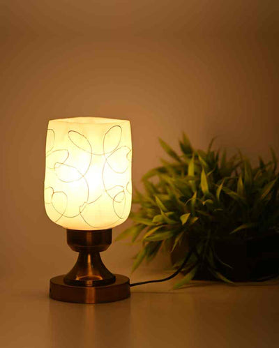 Azalea Designer LED Compatible Table Lamp With Glass Shade | 4 x 9 inches