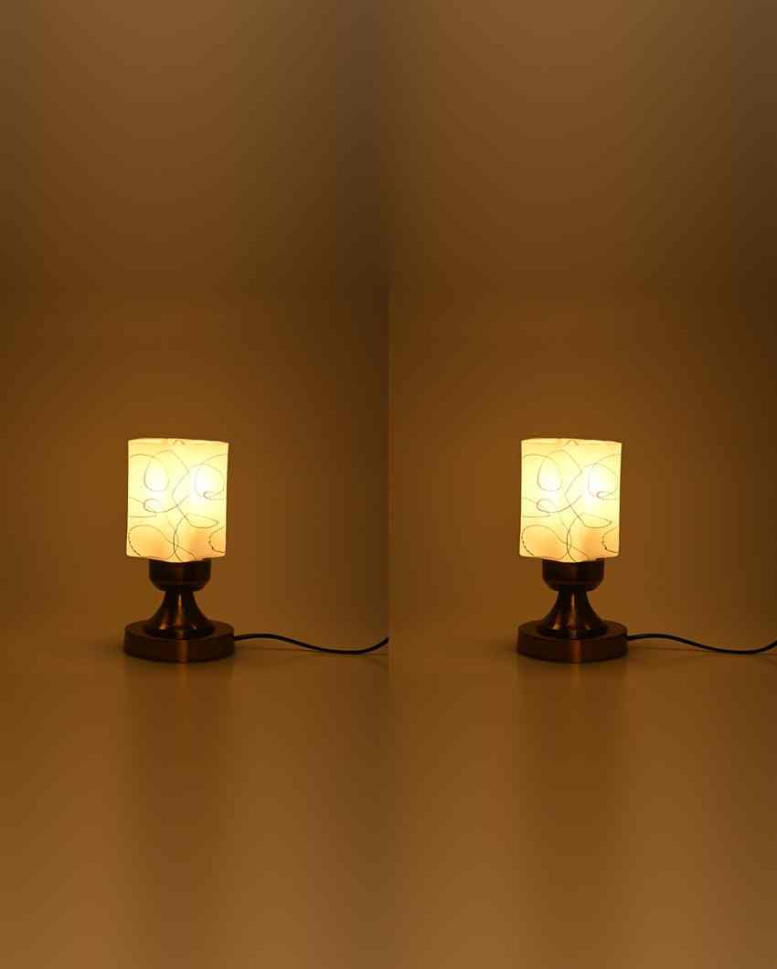 Azalea Designer LED Compatible Table Lamp With Glass Shade | 4 x 9 inches