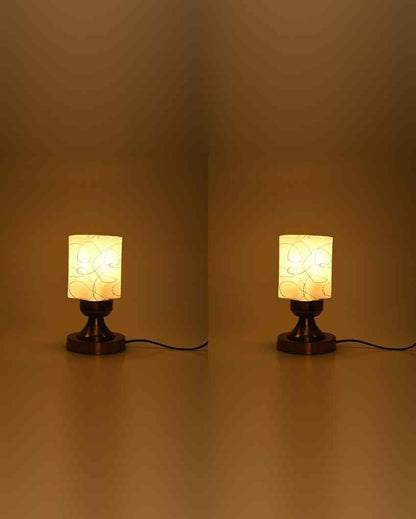 Azalea Designer LED Compatible Table Lamp With Glass Shade | 4 x 9 inches