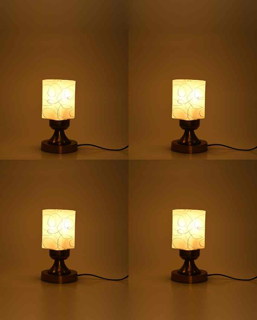 Azalea Designer LED Compatible Table Lamp With Glass Shade | 4 x 9 inches