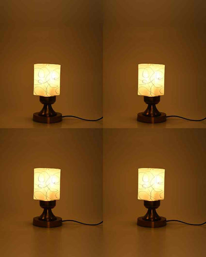 Azalea Designer LED Compatible Table Lamp With Glass Shade | 4 x 9 inches