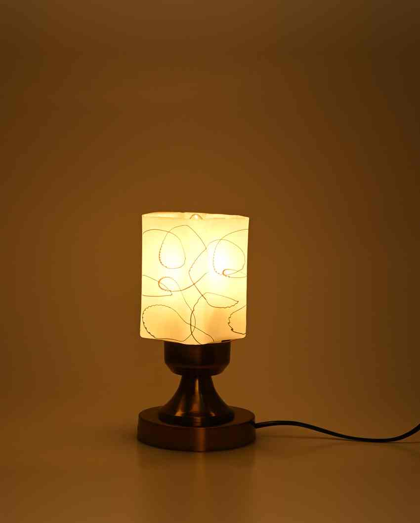 Azalea Designer LED Compatible Table Lamp With Glass Shade | 4 x 9 inches