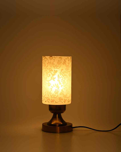 Astero Designer LED Compatible Table Lamp With Glass Shade | 4 x 11 inches