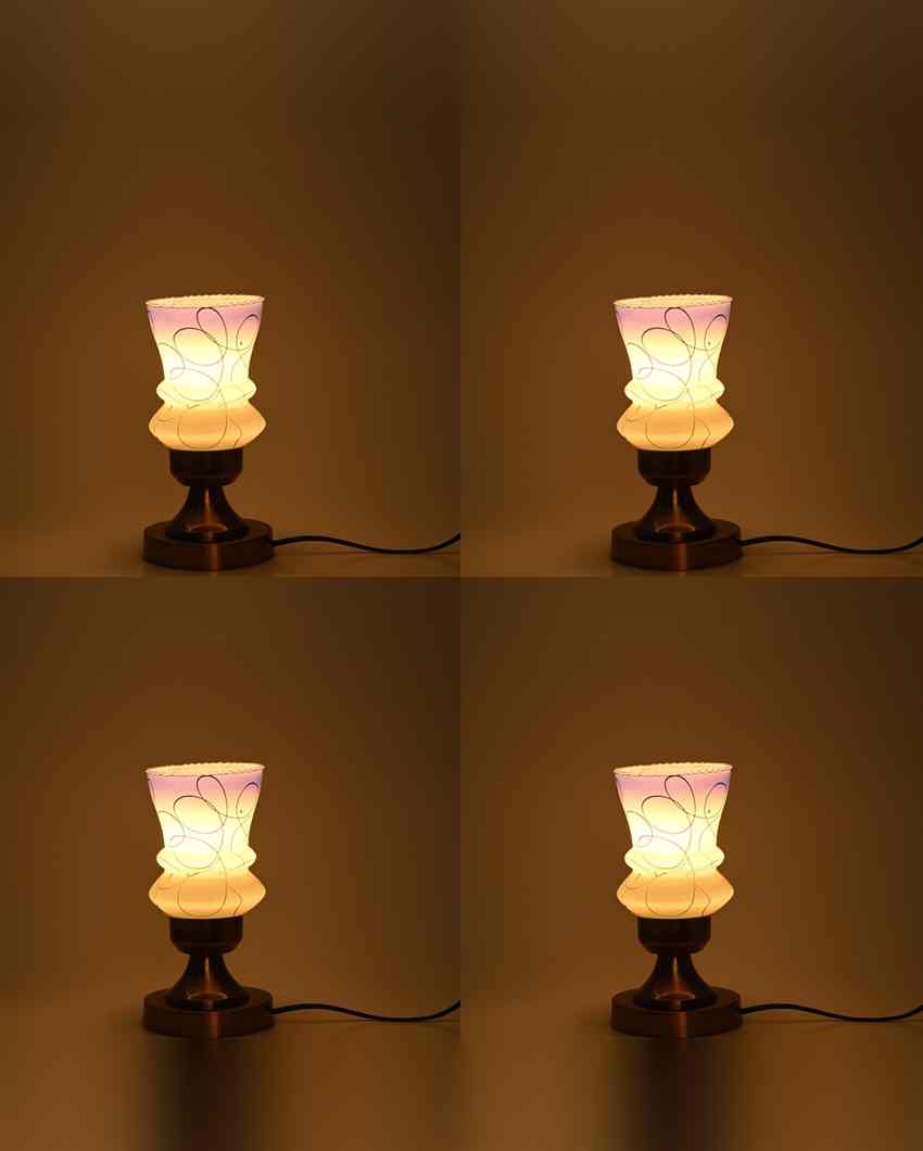 Rose Decorative Home LED Compatible Stylish Night Table Lamp | 4 x 10 inches