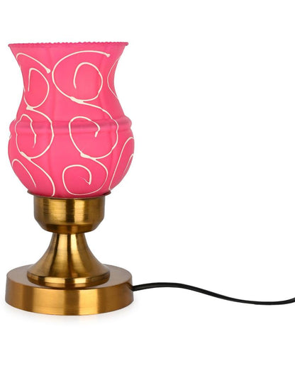 Orchid Decorative Home LED Compatible Stylish Night Table Lamp | 4 x 10 inches