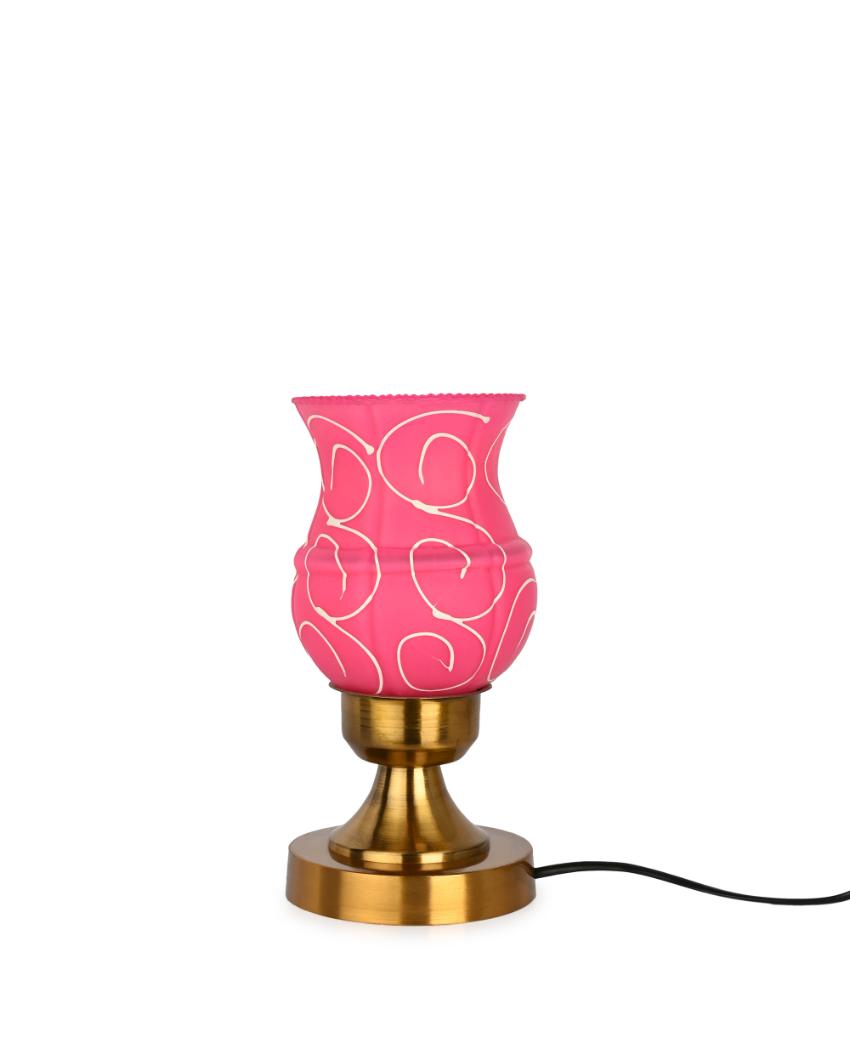 Orchid Decorative Home LED Compatible Stylish Night Table Lamp | 4 x 10 inches