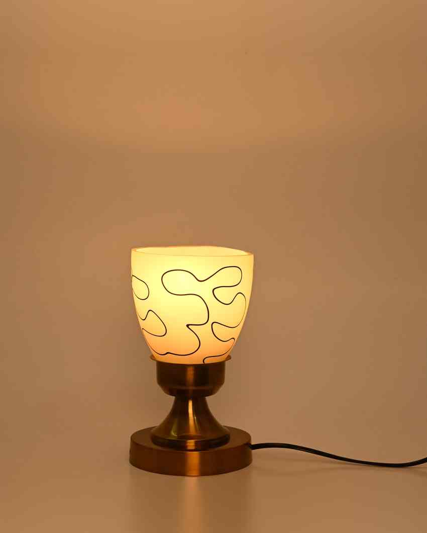 Dahlia Decorative Home LED Compatible Stylish Night Table Lamp | 4 x 9 inches