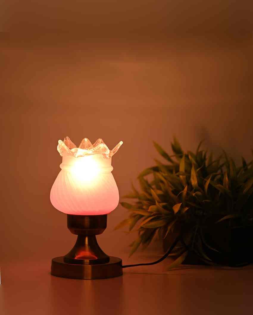 Jasmine Decorative Home LED Compatible Stylish Night Table Lamp | 4 x 9 inches