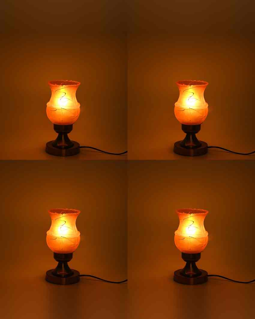 Carnation Decorative Home LED Compatible Stylish Night Table Lamp | 4 x 10 inches