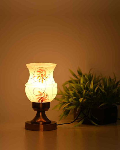 Camellia Decorative Home LED Compatible Stylish Night Table Lamp | 4 x 10 inches