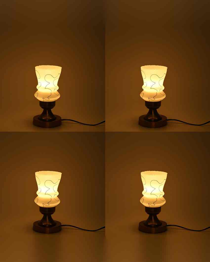 Tulipán Decorative Home LED Compatible Stylish Night Table Lamp | 4 x 10 inches