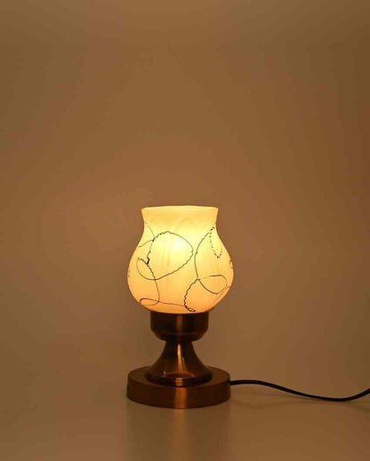 Dalias Decorative Home LED Compatible Stylish Night Table Lamp | 4 x 10 inches