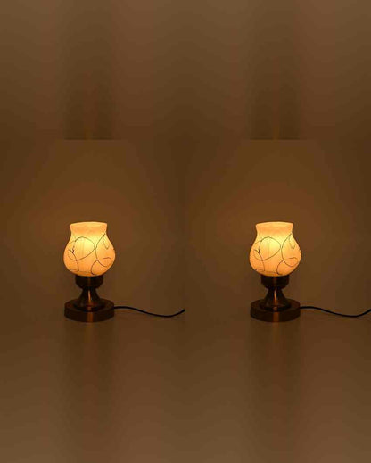 Dalias Decorative Home LED Compatible Stylish Night Table Lamp | 4 x 10 inches