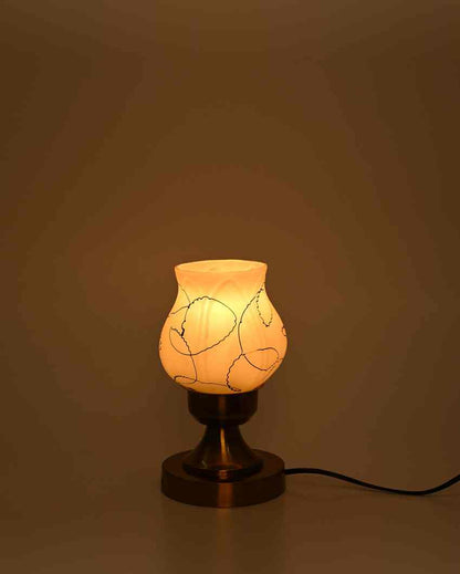 Dalias Decorative Home LED Compatible Stylish Night Table Lamp | 4 x 10 inches