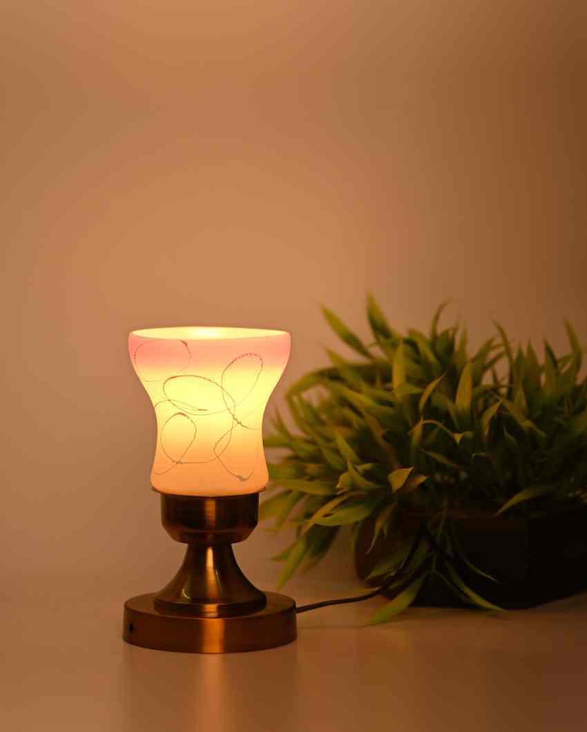 Aster Decorative Home LED Compatible Stylish Night Table Lamp | 4 x 10 inches