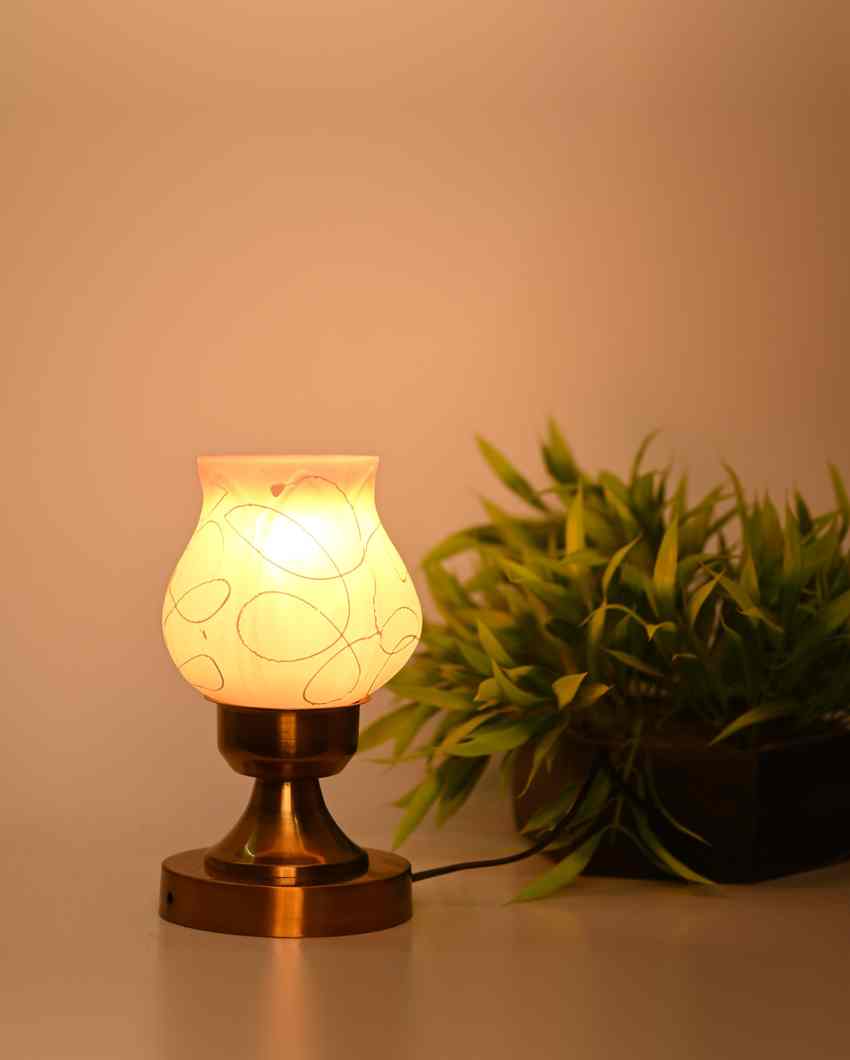 Rosa Decorative Home LED Compatible Stylish Night Table Lamp | 4 x 10 inches