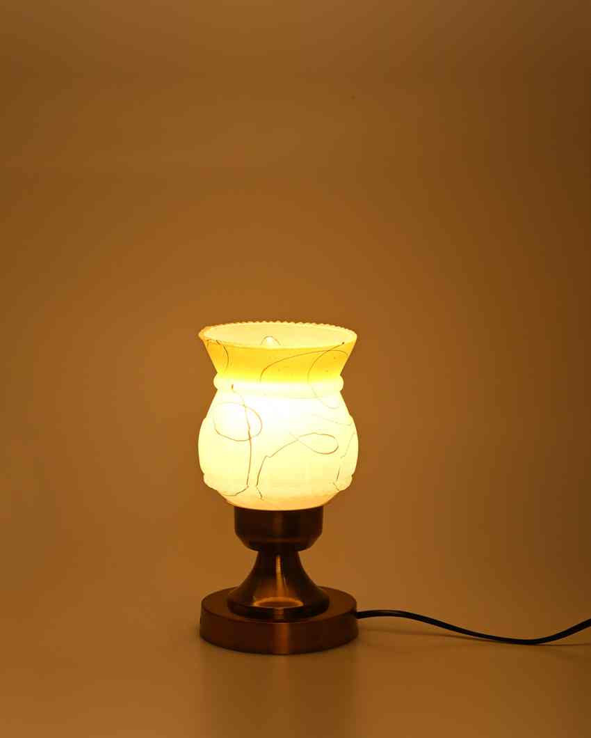 Girasole Decorative Home LED Compatible Stylish Night Table Lamp | 4 x 10 inches