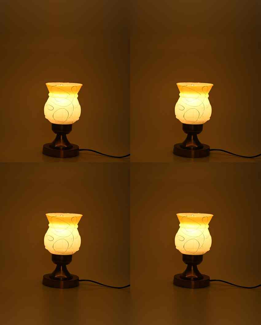 Girasole Decorative Home LED Compatible Stylish Night Table Lamp | 4 x 10 inches