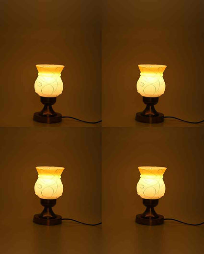 Girasole Decorative Home LED Compatible Stylish Night Table Lamp | 4 x 10 inches