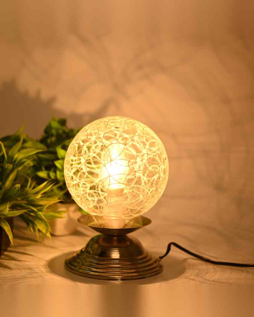 Calendula Decorative Home LED Compatible Stylish Night Table Lamp | 6 x 8 inches