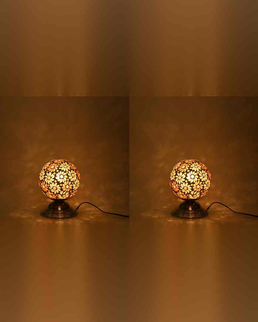 Begonia Decorative Home LED Compatible Stylish Night Table Lamp | 6 x 8 inches