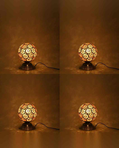 Begonia Decorative Home LED Compatible Stylish Night Table Lamp | 6 x 8 inches